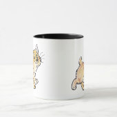 クリーム色の虎猫のManx子猫 マグカップ (中央)
