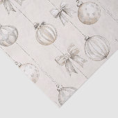 クリーム色の雪の結晶のオーナメント　クリスマスの田舎風の装飾 薄葉紙 (詳細)