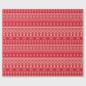 クリーム色の高山のクリスマスのジャンパーパターン紙 ラッピングペーパー (フラット)