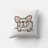 クリーム色のFrenchie クッション (裏面)