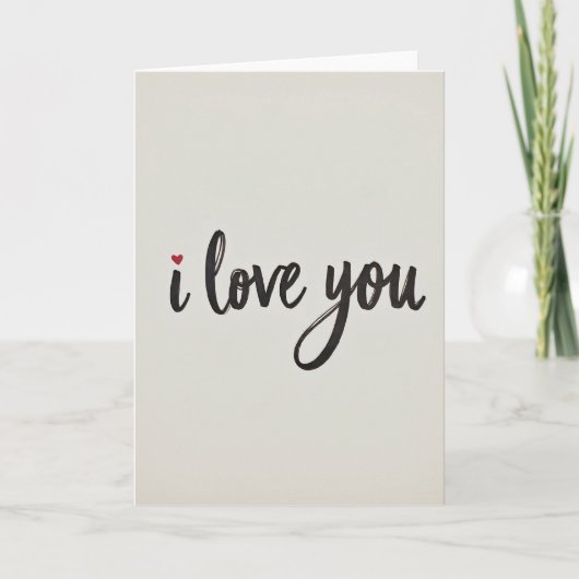 クリーム色のI Love Youカード カード (正面)