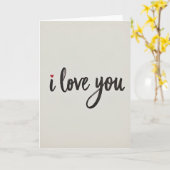 クリーム色のI Love Youカード カード (黄色い花)