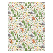 クリーム色パターンのスカンジナビアのスタイルのイラストレーション テーブルクロス (正面)