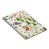 クリーム色パターンのスカンジナビアのスタイルのイラストレーション ノートブック (右側)