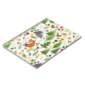 クリーム色パターンのスカンジナビアのスタイルのイラストレーション ノートブック (左側)