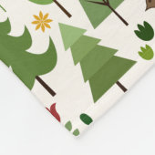 クリーム色パターンのスカンジナビアのスタイルのイラストレーション フリースブランケット (角)