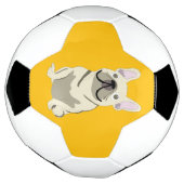 クリーム色フレンチブルドッグ サッカーボール (回転)