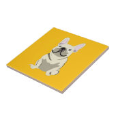 クリーム色フレンチブルドッグ タイル (側面)