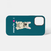 クリーム色フレンチブルドッグ 愛犬 iPhoneケース (裏面横)