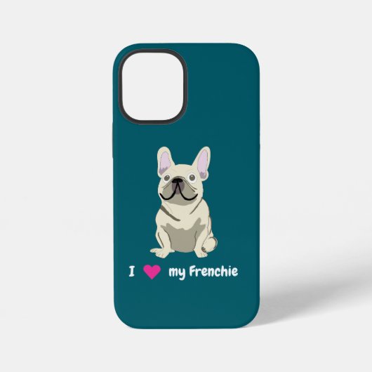 クリーム色フレンチブルドッグ 愛犬 iPhoneケース (裏面)