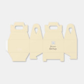 クリーム色ロゴテキスト販促ビジネス梱包 フェイバーボックス (折り畳みなし)
