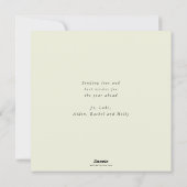 クリーム色 ラウンド/スクエア スノーベリー+ユーカリの写真 シーズンカード (裏面)