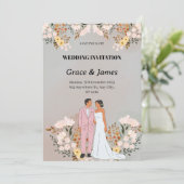 クリーム花嫁と花婿の水の色の結婚花 シーズンカード (スタンド正面)