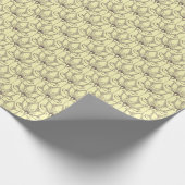 クリーム花柄 ラッピングペーパー (角)