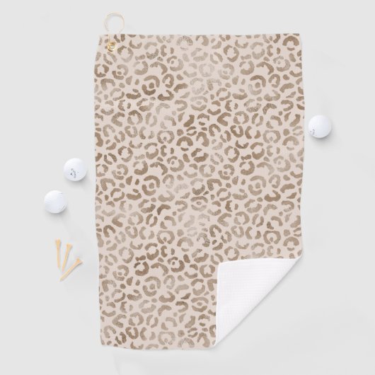クリーム茶ヒョウ柄      ゴルフタオル (インサイチュ)