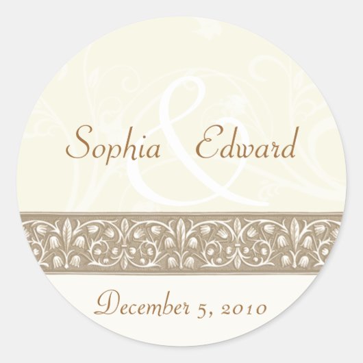 クリーム装飾フリーズシール ラウンドシール (正面)