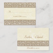 クリーム装飾フリーズ座席表 プレイスカード (正面/裏面)