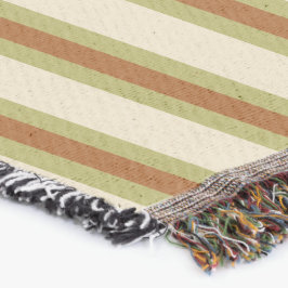 クリーム金ゴールドと緑 スローブランケット