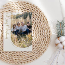 クリーム金ゴールドエレガントミニマリストクリスマスフォトアーチ