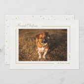 クリーム金ゴールドエレガントミニマリスト横 シーズンカード (正面/裏面)