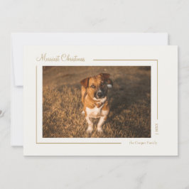 クリーム金ゴールドエレガントミニマリスト横 シーズンカード