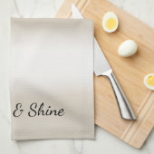 クリーム金ゴールドグリッツグリッターブライダルシャワー キッチンタオル (四つ折り)