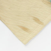 クリーム金ゴールドターコイズ牛皮動物 フリースブランケット (角)