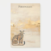 クリーム金ゴールドヒョウ動物 ポストイット (正面)