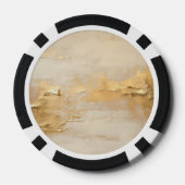 クリーム金ゴールドヒョウ動物 ポーカーチップ (裏面)