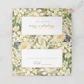 クリーム金ゴールドフローラ結婚アールヌーボー プレイスカード (外部開封)