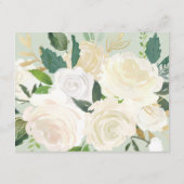 クリーム金ゴールドフローラ結婚グリーンリー情報 エンクロージャーカード (裏面)