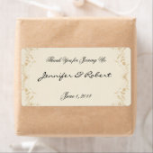 クリーム金ゴールドヴィンテージピンストライプ水瓶用ラベル ラベル (インサイチュ)