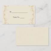 クリーム金ゴールドヴィンテージ結婚Pinstripeの座席表 プレイスカード (正面/裏面)