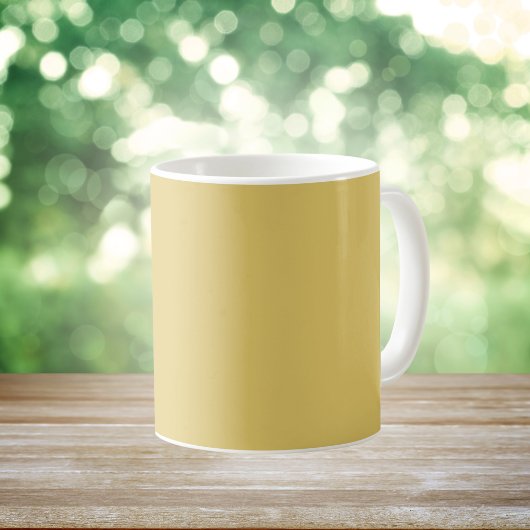 クリーム金ゴールド無地の色 コーヒーマグカップ