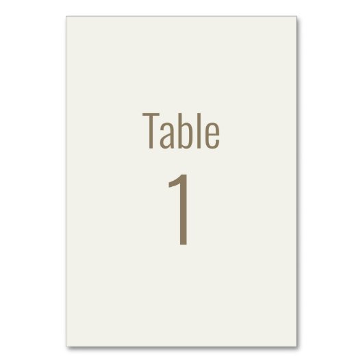 クリーム金ゴールド結婚文字 テーブルナンバー (正面)