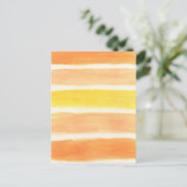 クリーム鎌ストライププリント ポストカード (スタンド正面)