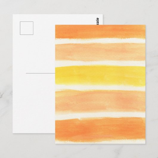 クリーム鎌ストライププリント ポストカード (正面/裏面)