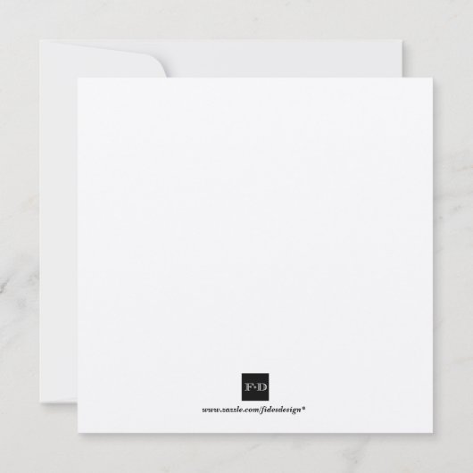 クリーム黒の四角いフレー企業のムのフォーマル休日 招待状 (裏面)