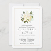 クリーム+アイボリー |のオーガニックリハ結婚ーサルディナー 招待状 (正面)