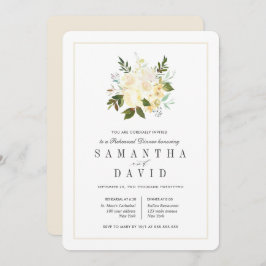 クリーム+アイボリー |のオーガニックリハ結婚ーサルディナー 招待状