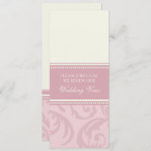 クリーム·アンド·ピン結婚クの誓いの更新招待状 招待状 (正面/裏面)