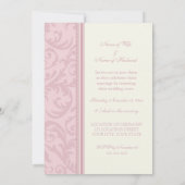 クリーム・アンド・ピ結婚ンクの誓いの更新招待状 招待状 (裏面)