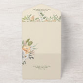 クリーム&イエローボホフローライエローディナー オールインワン招待状 (外側)