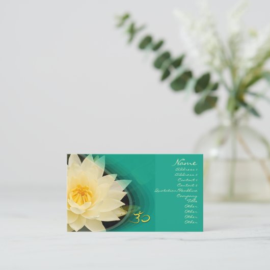クリーム·ウォーター·リリー、omビジネス·カード 名刺 (スタンド正面)