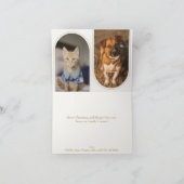 クリーム エレガント ミニマリスト クリスマス フォト 折り紙 (内部)