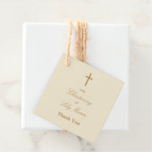 クリーム《キリスト教》洗礼式や命名式サンキューメッセージカード フェイバータグ (インサイチュ)