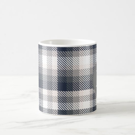 クリーム&グレープレイドモノグラム文字 コーヒーマグカップ (中央)