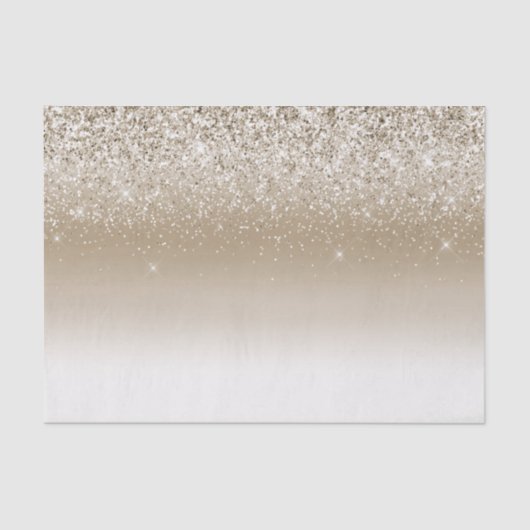 クリーム ゴールド グリッツ グリッター ブライダル シャワー 薄葉紙 (正面)