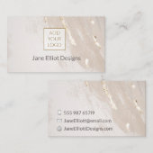 クリーム·ゴールド·フォイル 名刺 (正面/裏面)