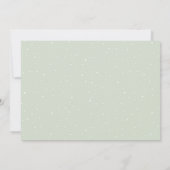 クリーム ゴールド フローラル グリーンベイビー シャワー 水平 招待状 (裏面)